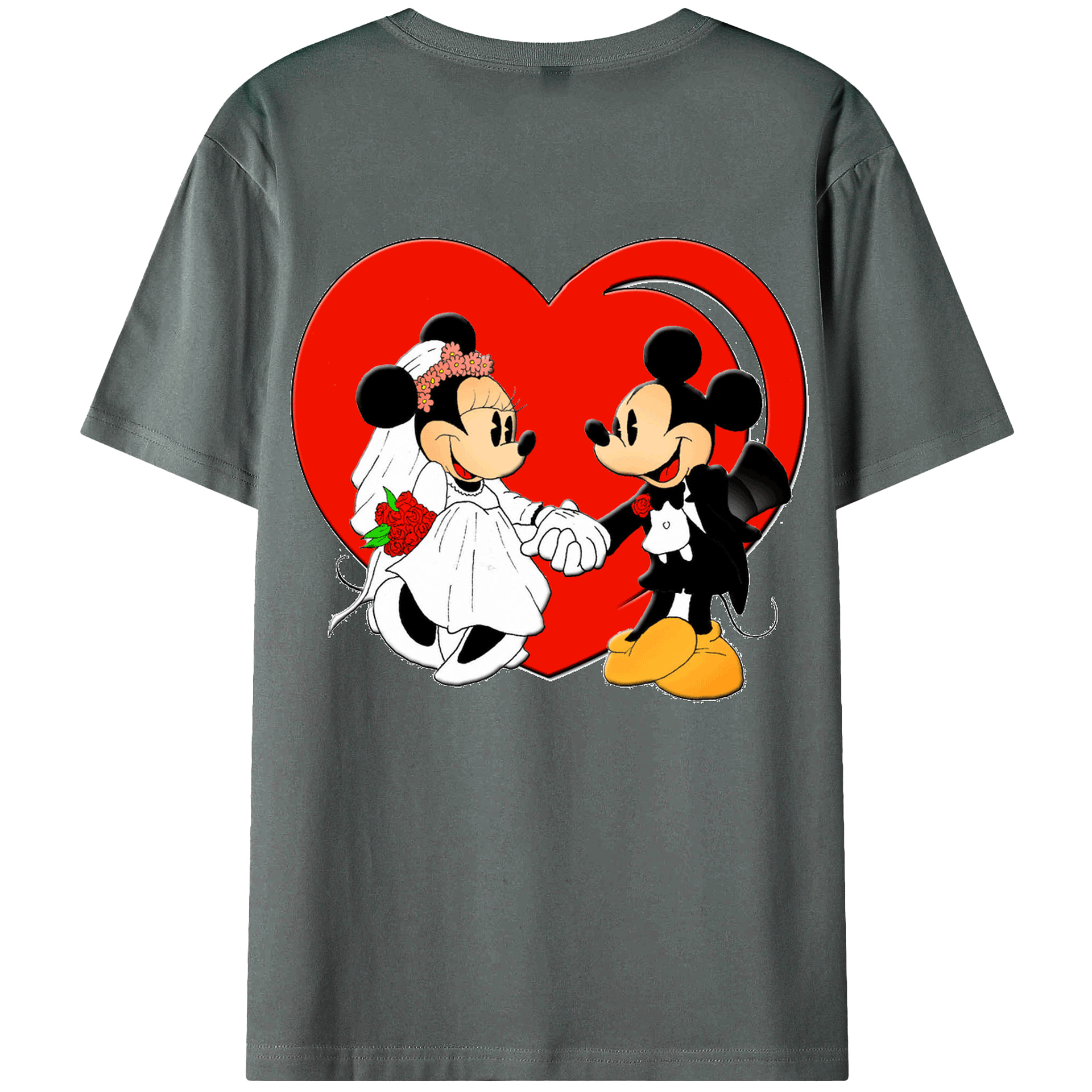 （画像用） ミッキーマウス Mickey Mouse 綿100％半袖Tシャツ（背面プリント）